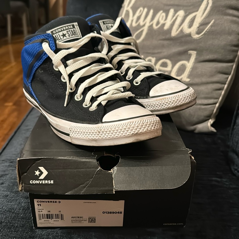 Converse all star black and blue